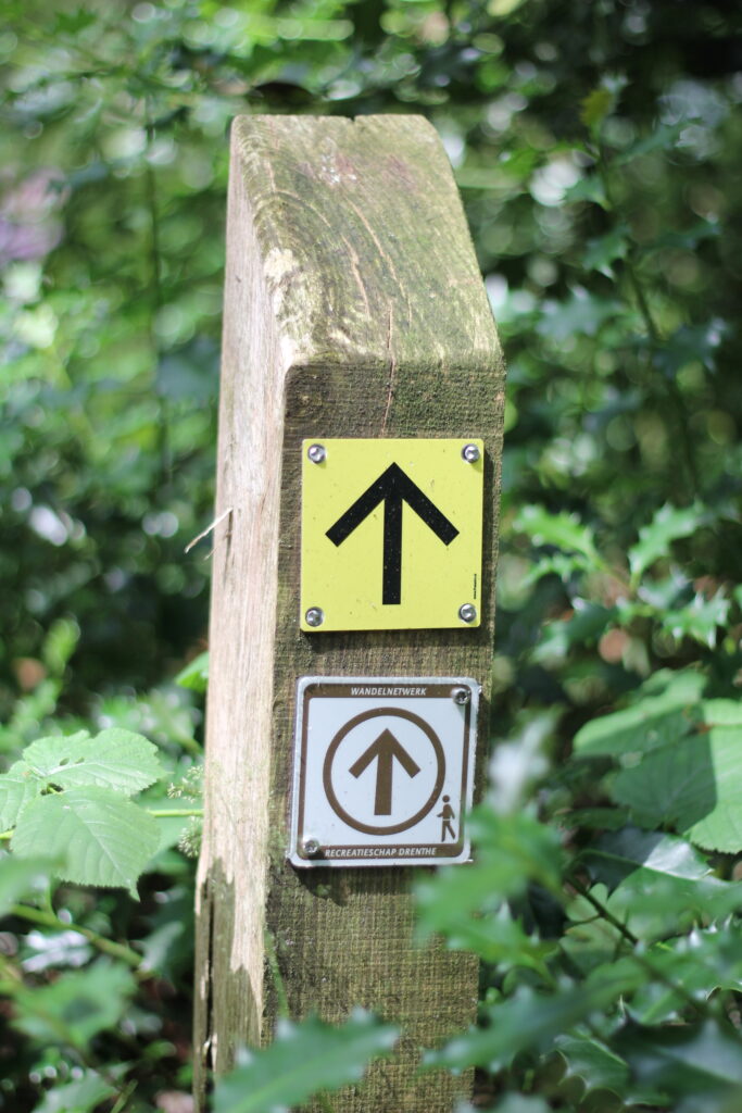 schapenpark route gele markering